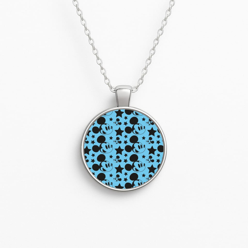 Fairytale Mouse Pattern Circle Necklace