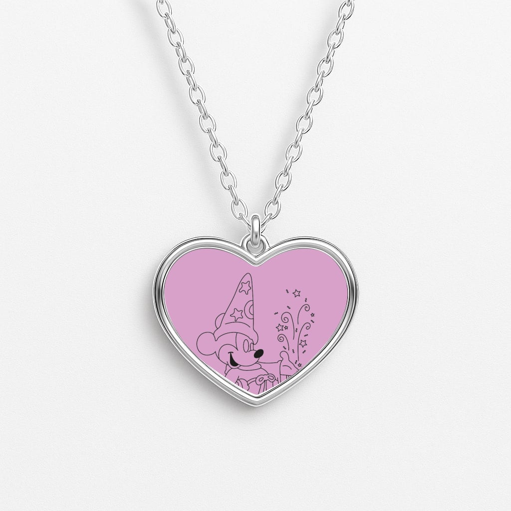Wizard Fairytale Mouse Heart Necklace