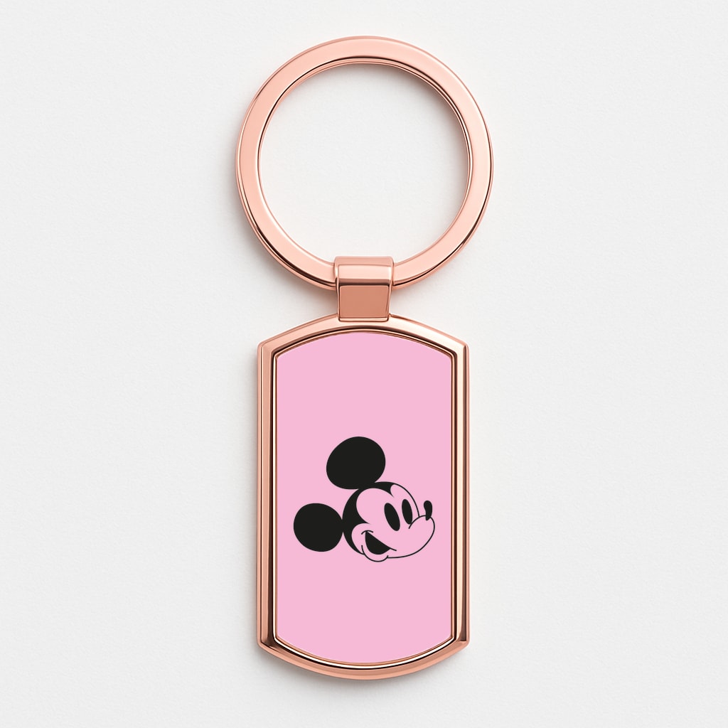 Pink Mickey Rose Gold Keyring