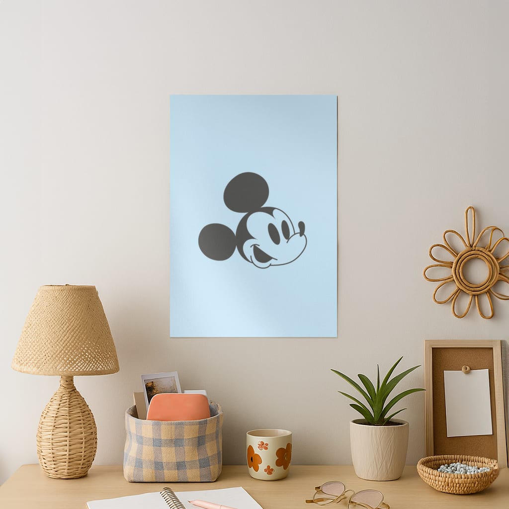 Blue Mickey Art Print