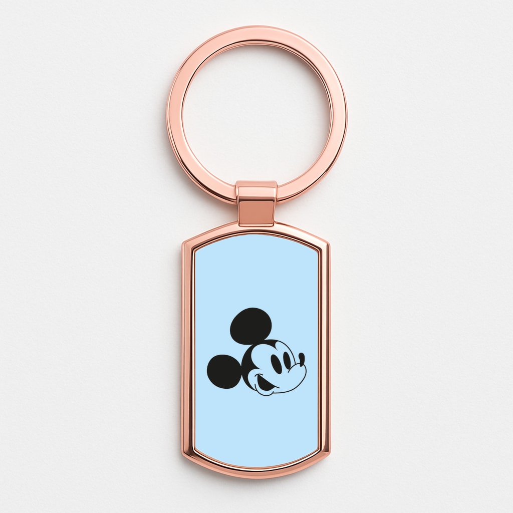 Blue Mickey Rose Gold Keyring