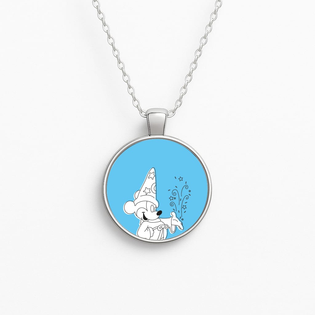 Wizard Mickey Blue Necklace