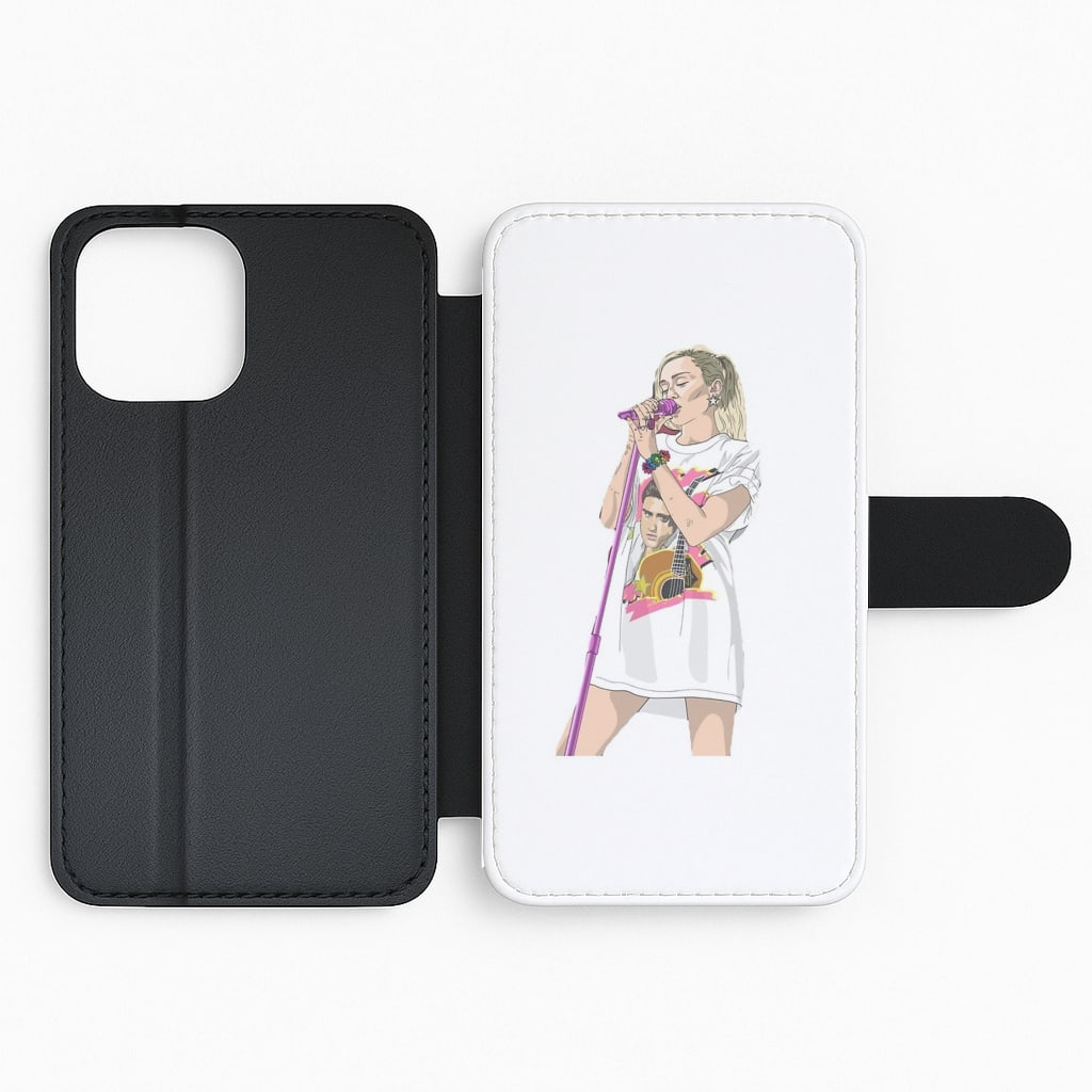 Miley Cyrus Sketch Flip Wallet Phone Case