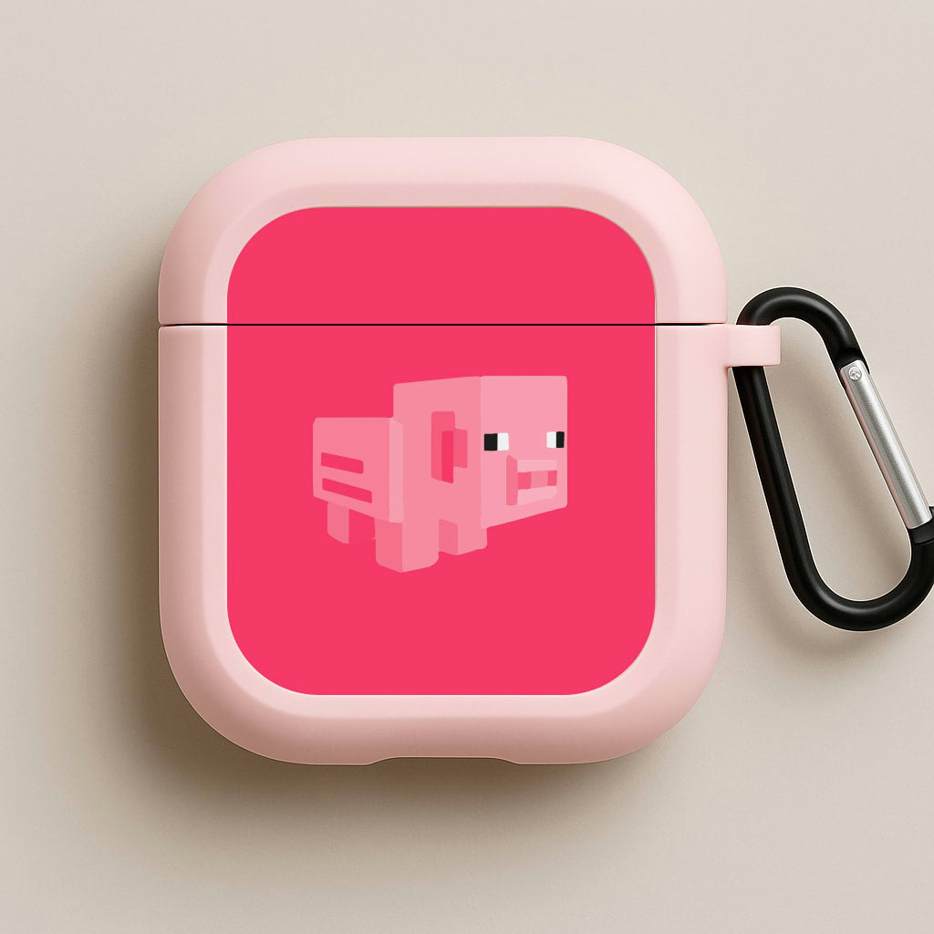 Mining Pig Pink AirPods Case