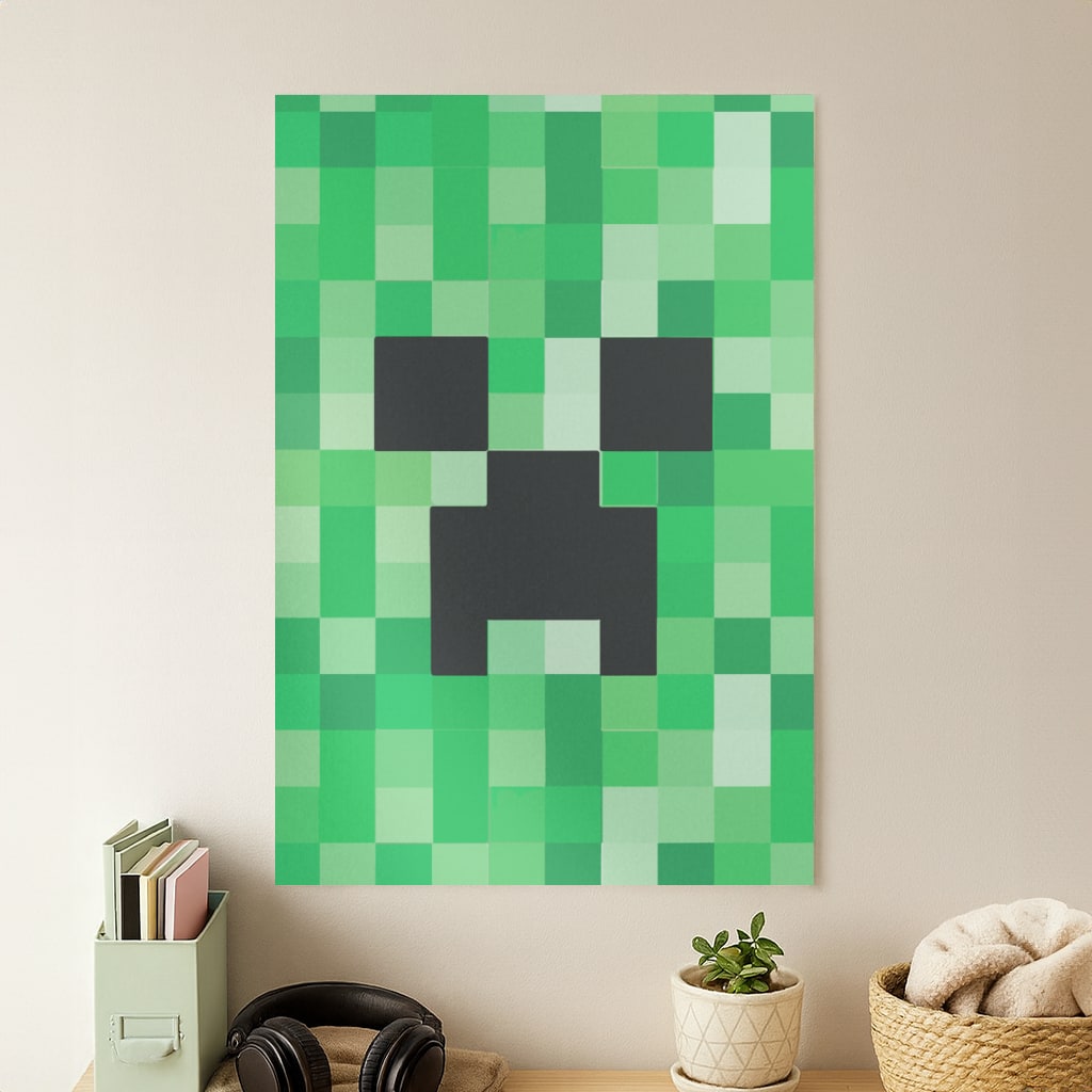 Creeper Face - Mining Poster
