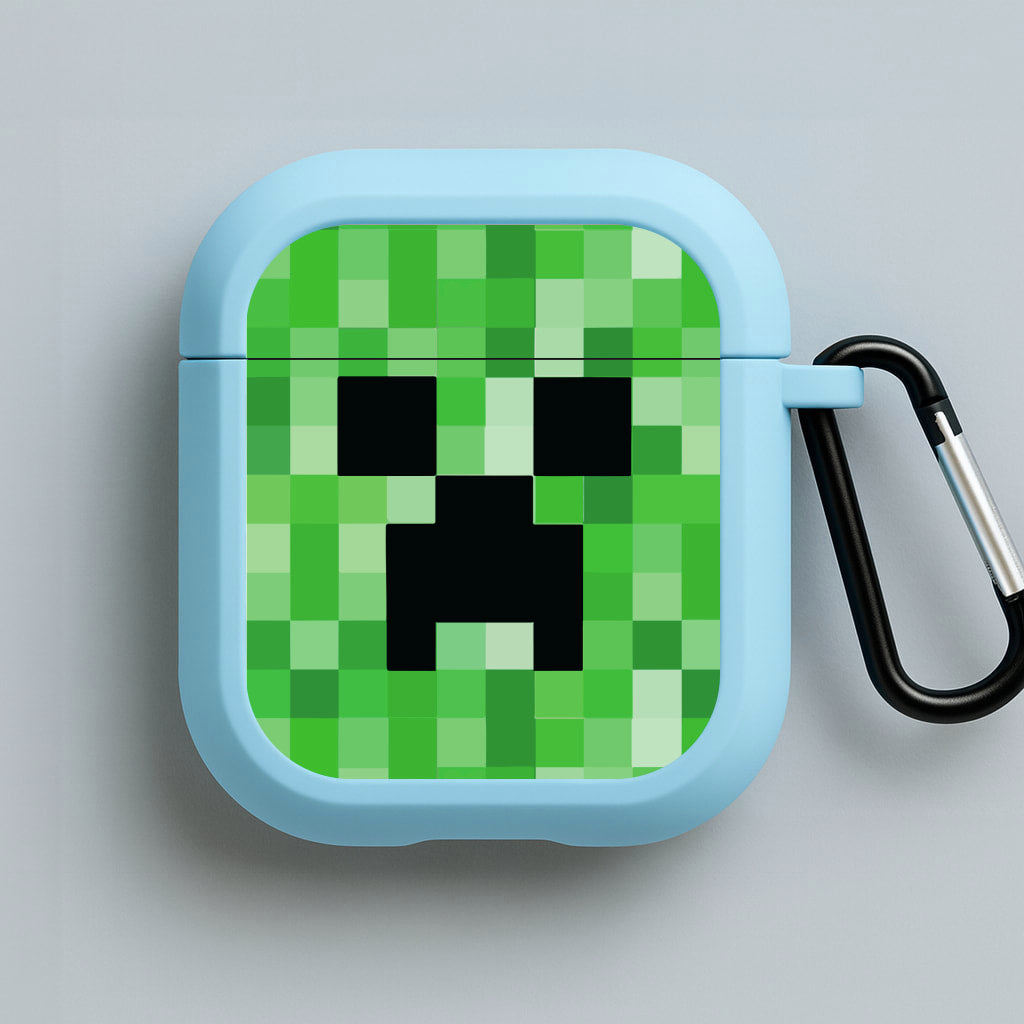 Creeper Face - Mining Blue AirPods Case