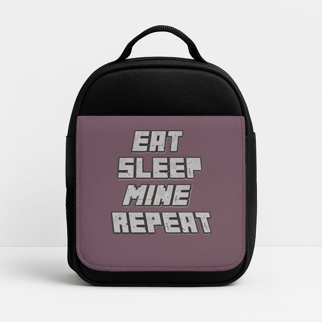 Eat Sleep Mine Repeat Insulated Lunchbox