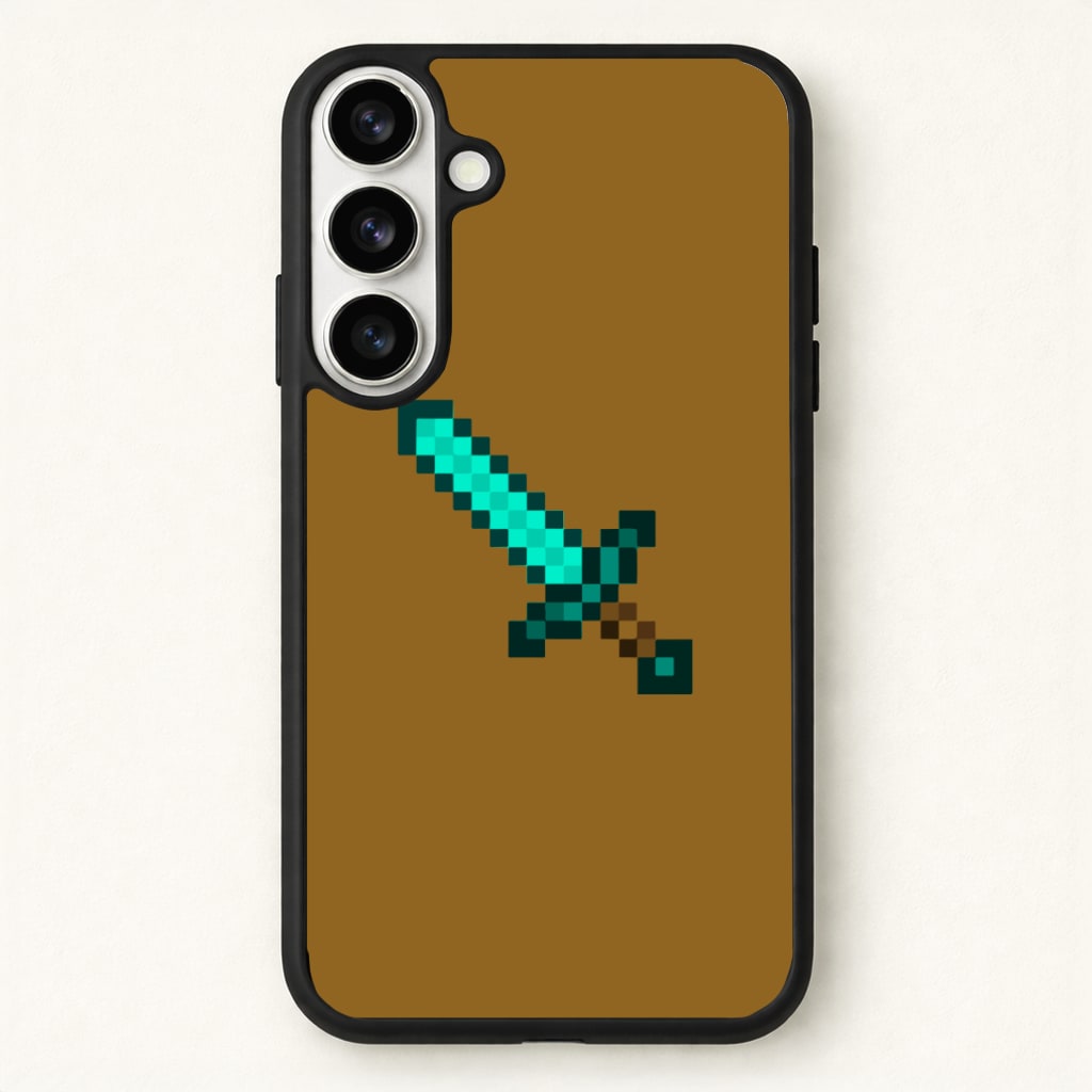 Diamond Sword - Mining Phone Case for Galaxy S26 Plus
