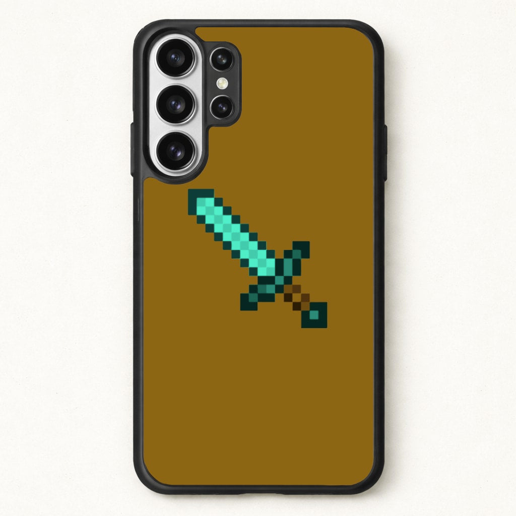 Diamond Sword - Mining Phone Case for Galaxy S26 Ultra