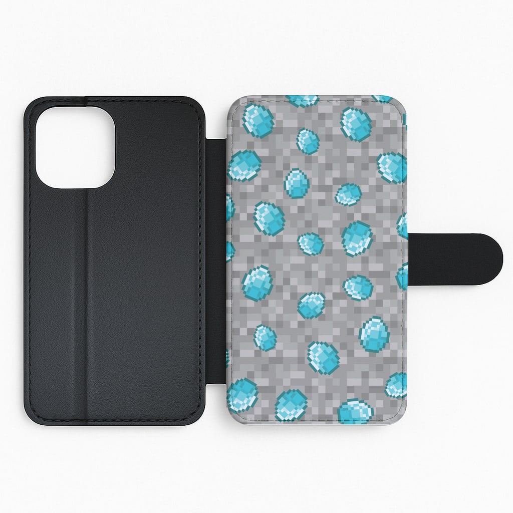 Diamond Pattern Flip Phone Case