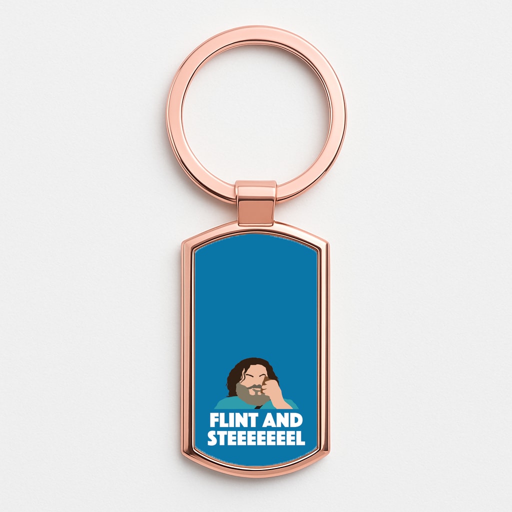 Flint And Steel Rose Gold Keyring
