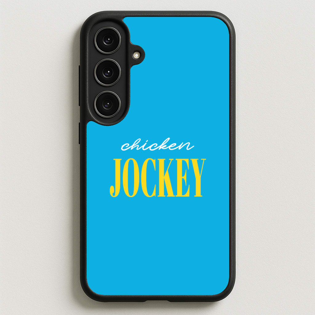 Chicken Jockey Blue Phone Case for Galaxy S25FE