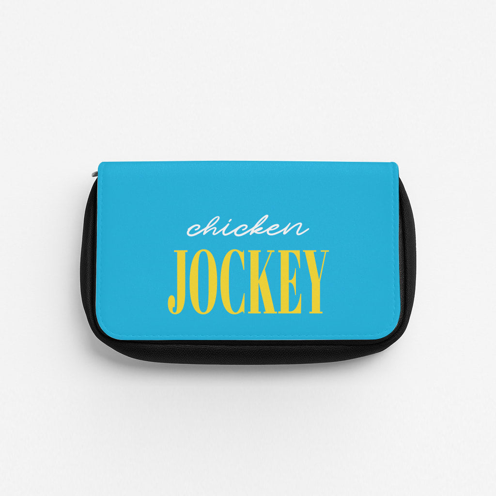 Chicken Jockey Blue Pencil Case