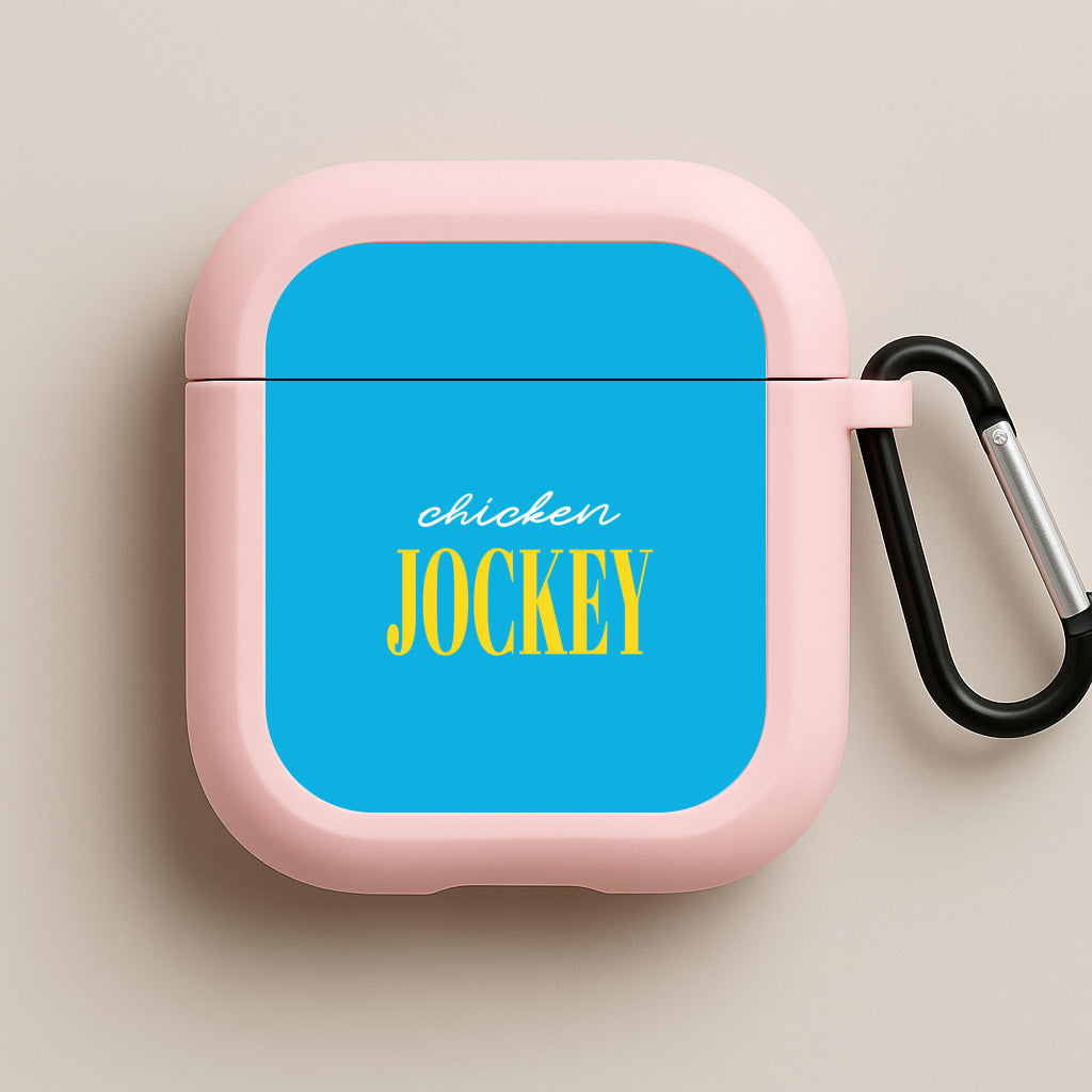 Chicken Jockey Blue Pink AirPods Case