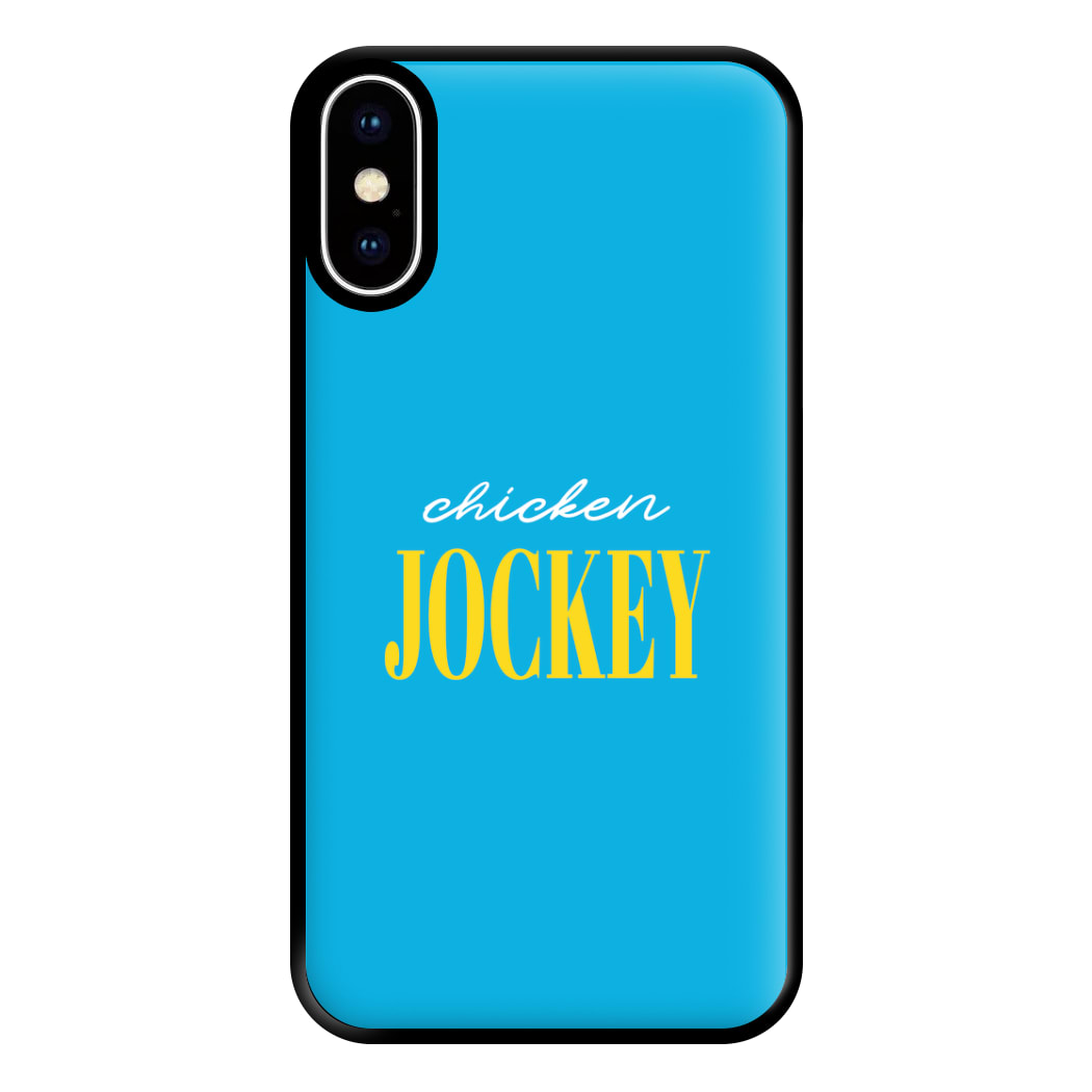 Chicken Jockey Blue Phone Case for iPhone XS Max