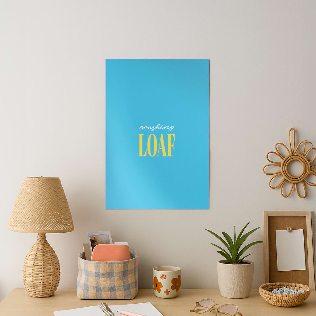 Crushing Loaf Blue Art Print