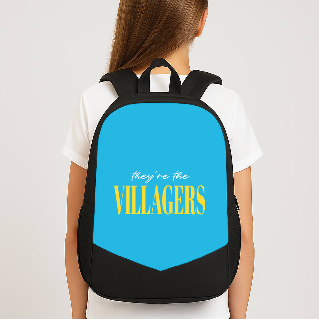 They're The Villagers Blue Large School Bag