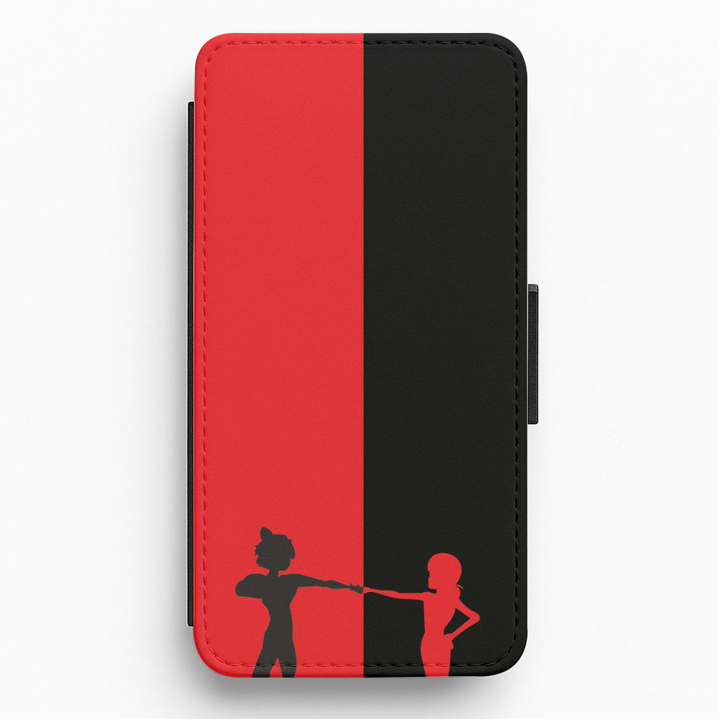 Red And Black Flip / Wallet Phone Case