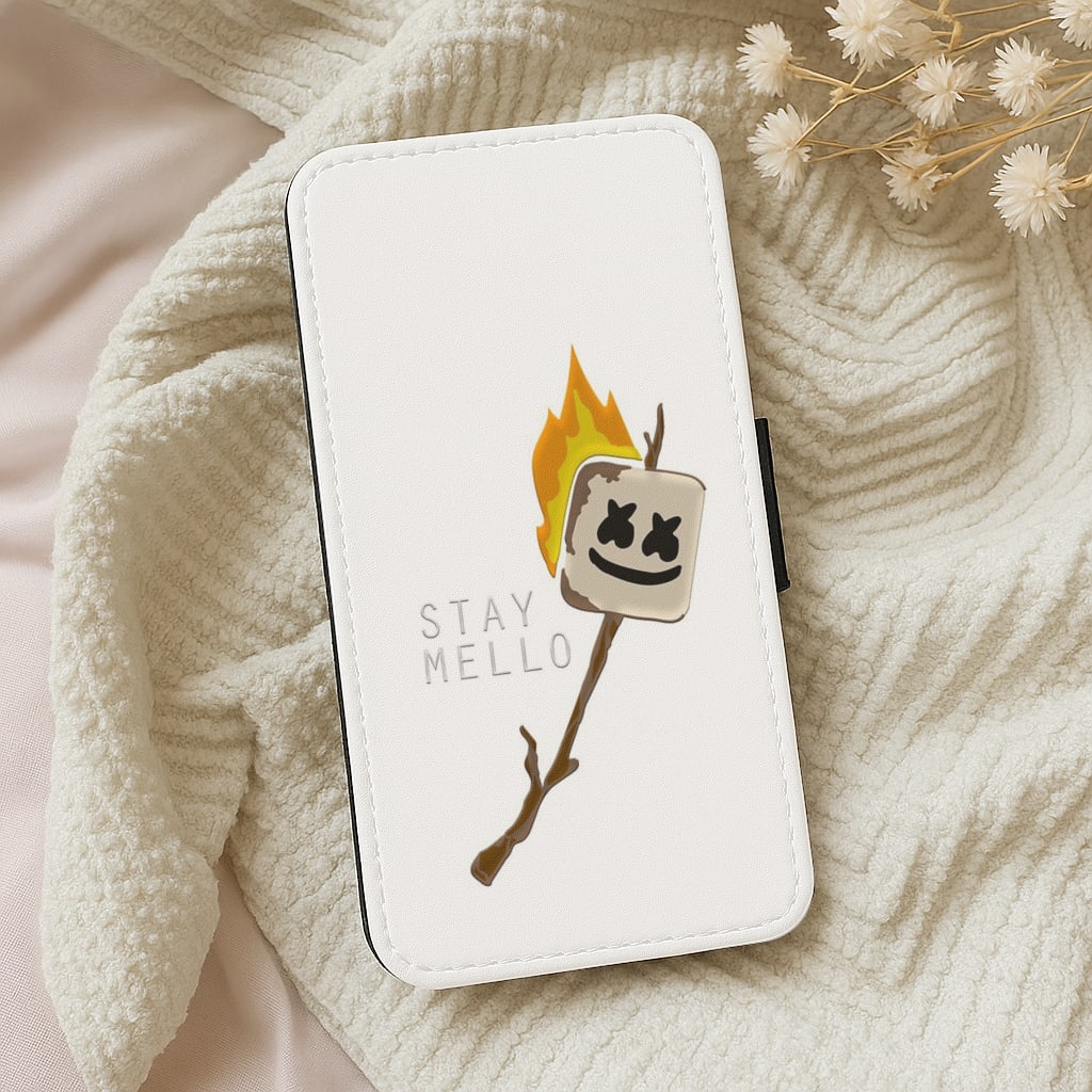 Stay Mello White Helmet DJw - White Helmet DJ Wallet Phone Case