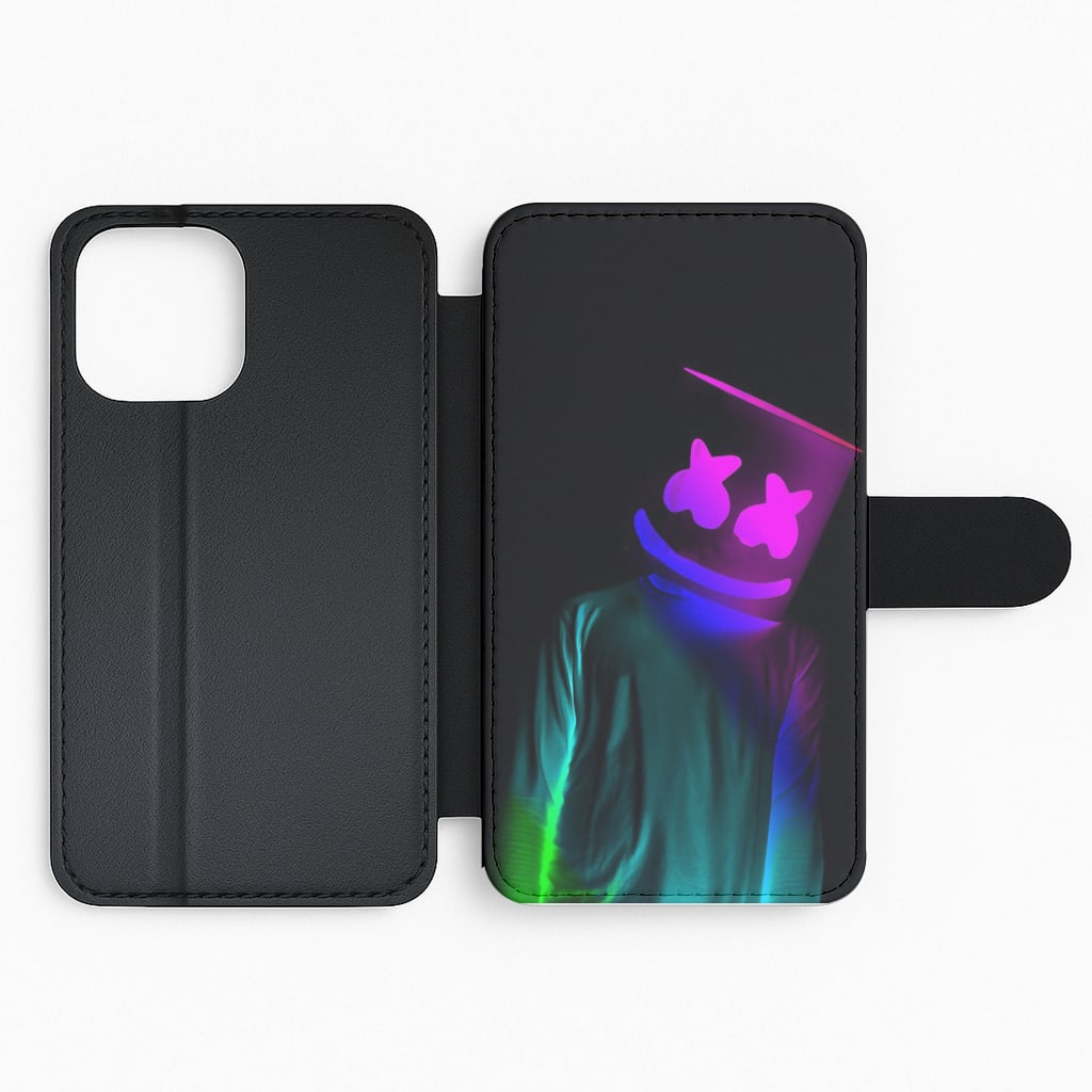 White Helmet DJ In Lights Flip Phone Case