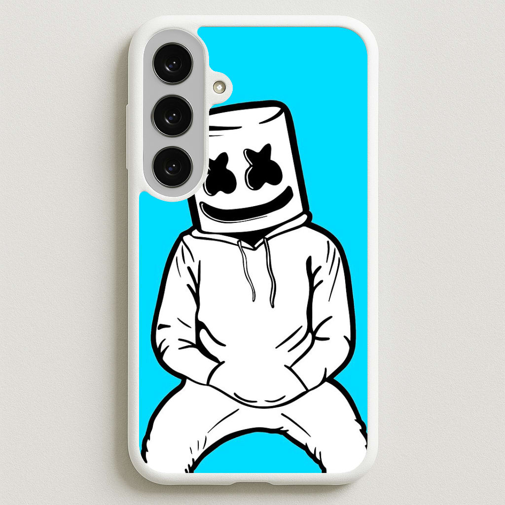 Blue White Helmet DJ Phone Case for Galaxy S25FE