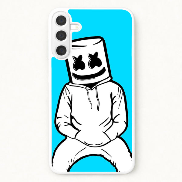 Blue White Helmet DJ Phone Case for Galaxy A57