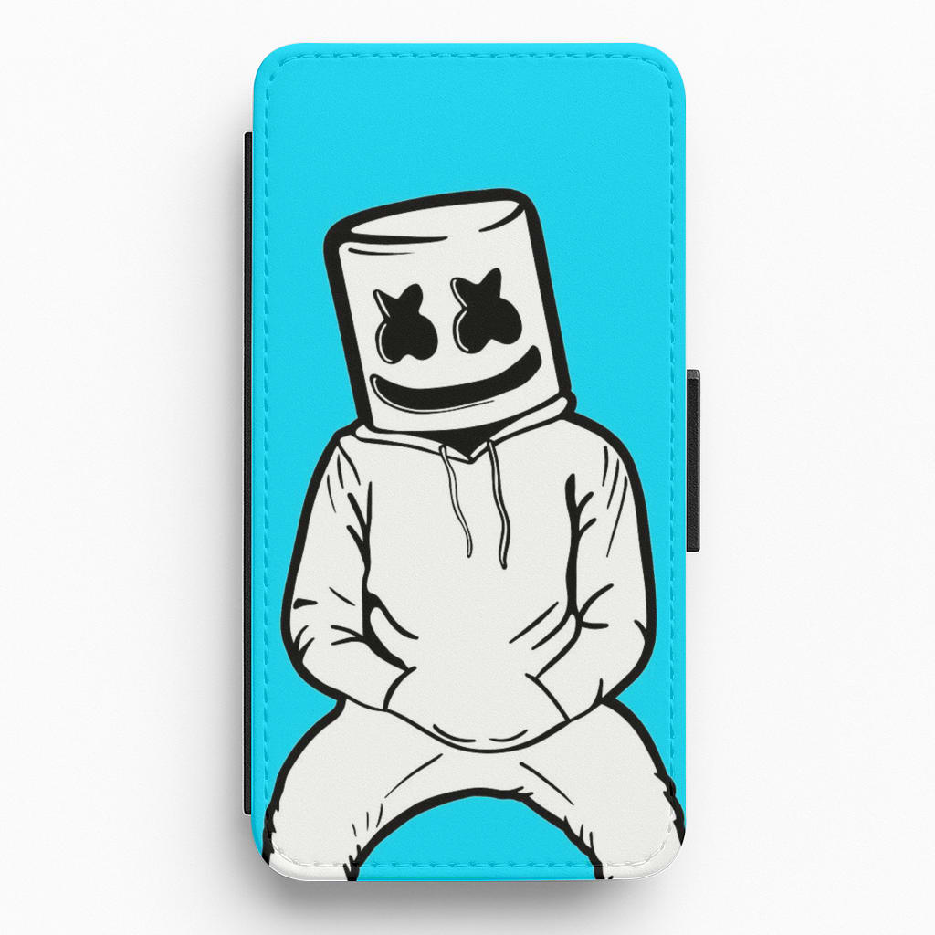 Blue White Helmet DJ Flip / Wallet Phone Case