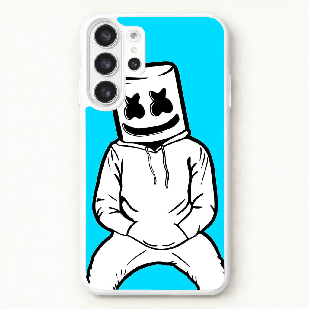 Blue White Helmet DJ Phone Case for Galaxy S26 Ultra