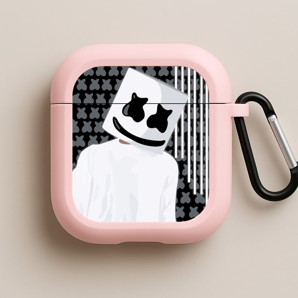 Stars And Stripes - White Helmet DJ Pink AirPods Case