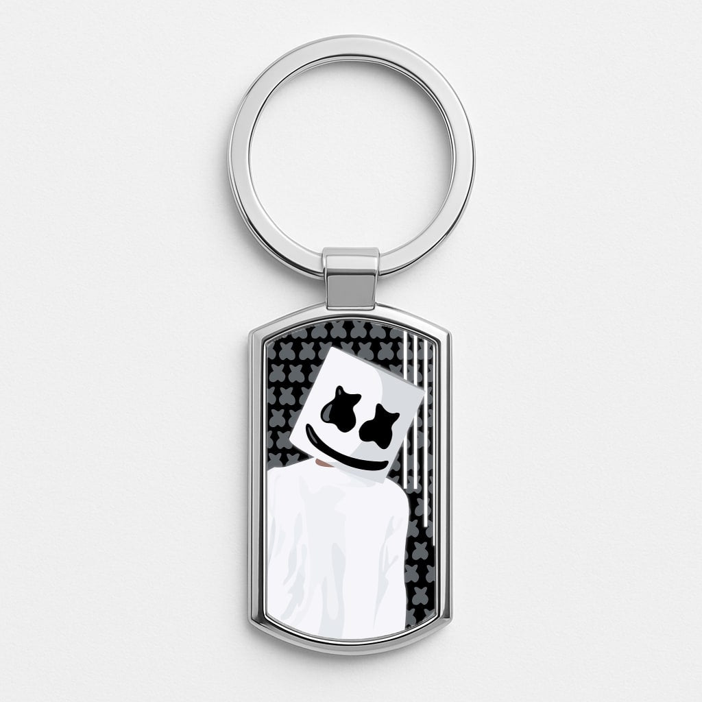 Stars And Stripes - White Helmet DJ Luxury Keyring