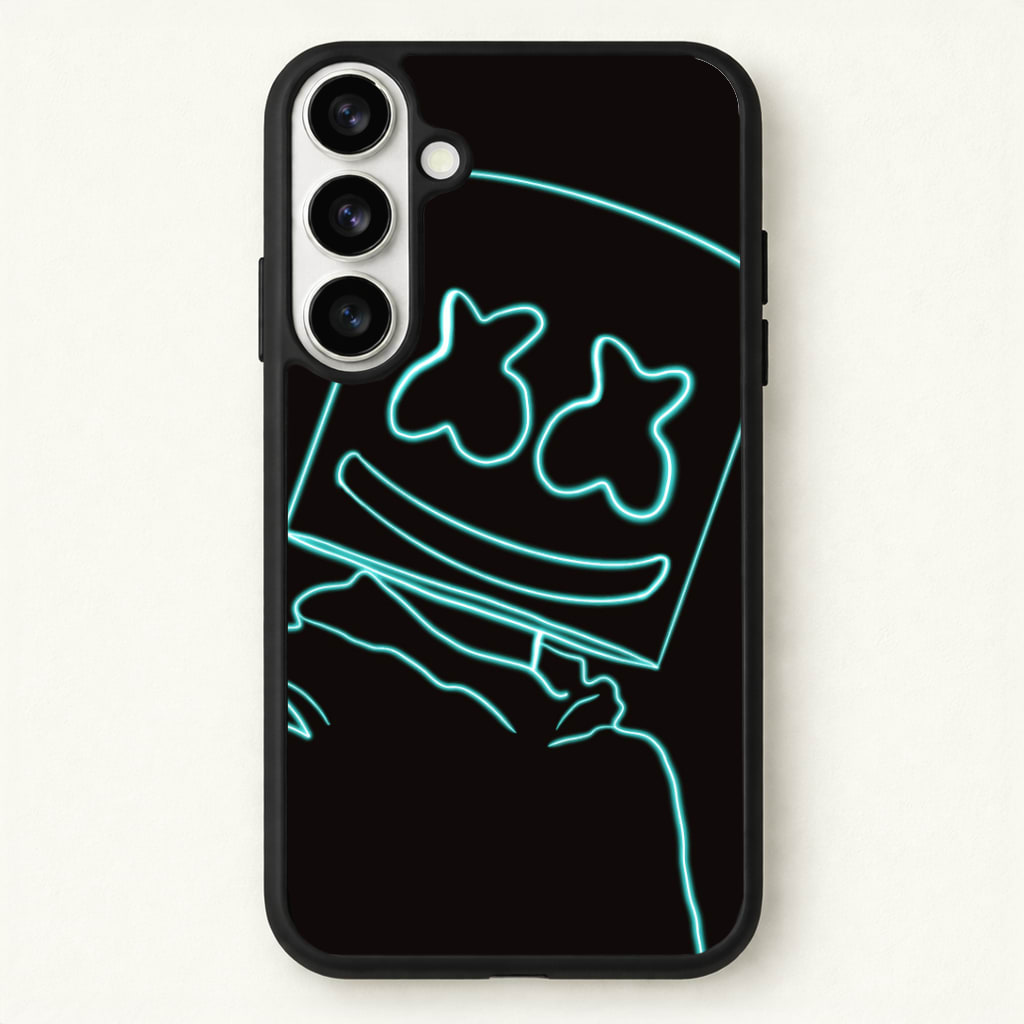 Black White Helmet DJ Neon Phone Case for Galaxy S26 Plus