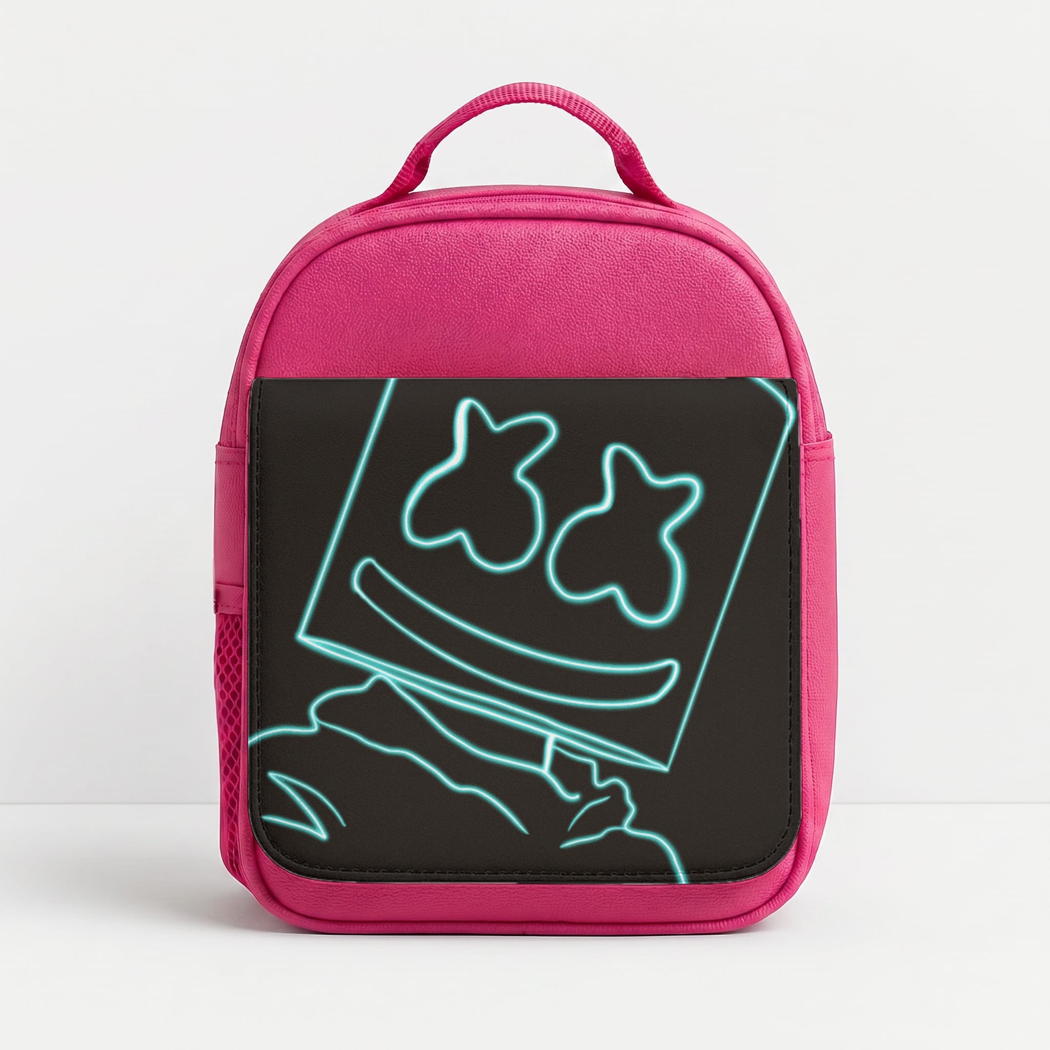 Black White Helmet DJ Neon Lunchbox - Pink