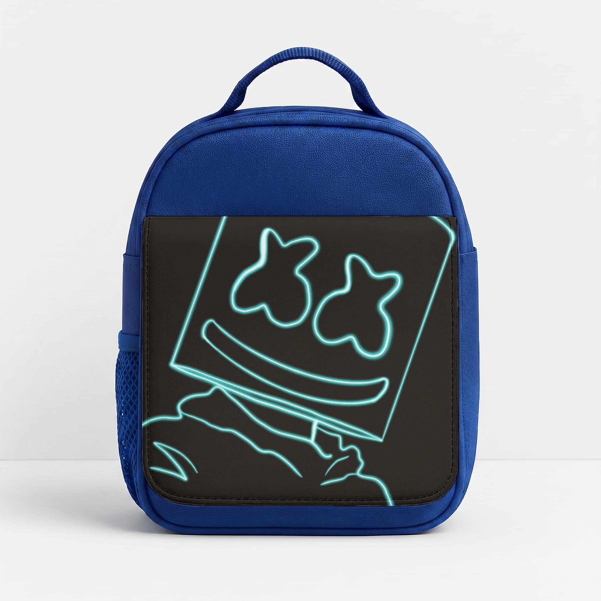 Black White Helmet DJ Neon Lunchbox - Blue
