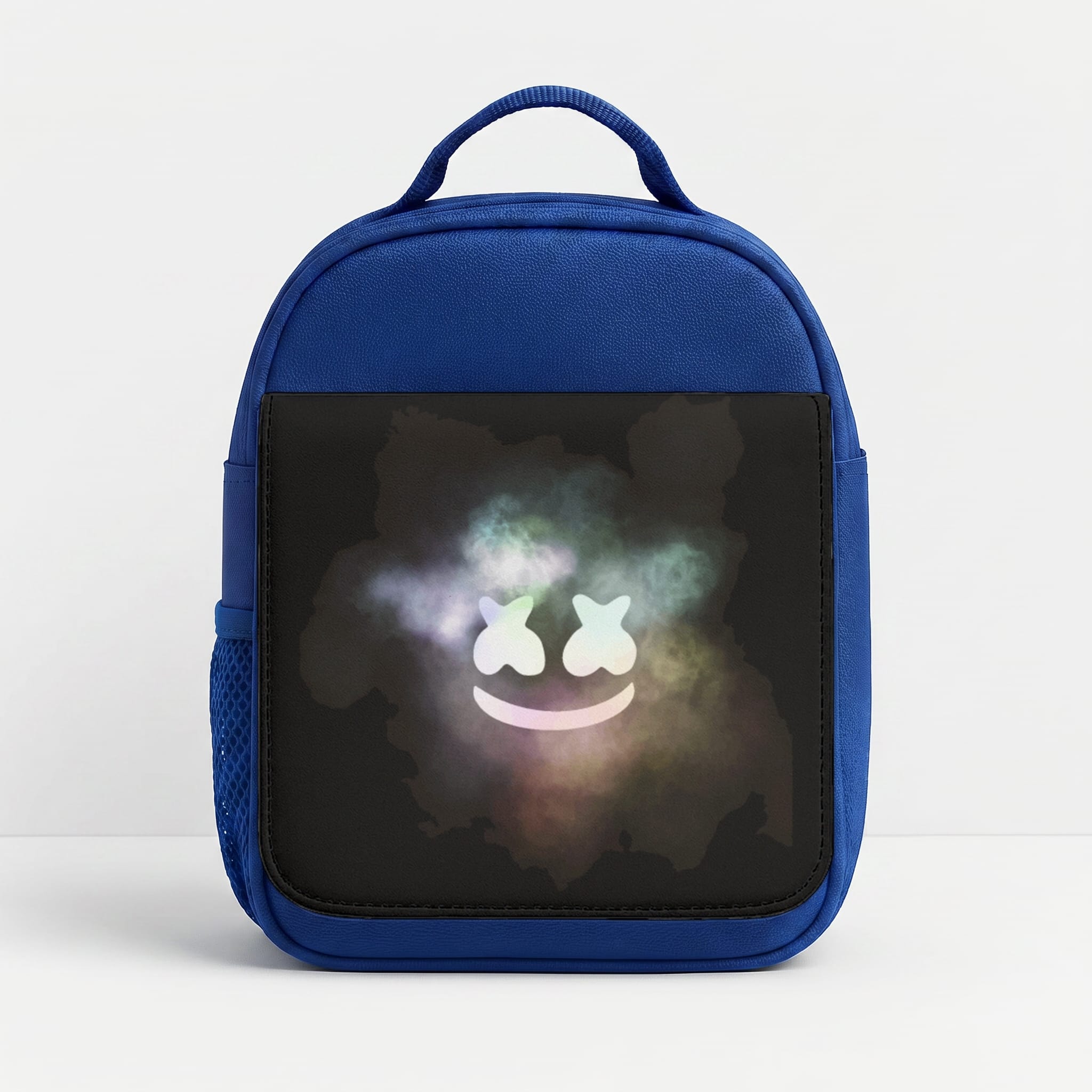 Black White Helmet DJ Smoke Lunchbox - Blue