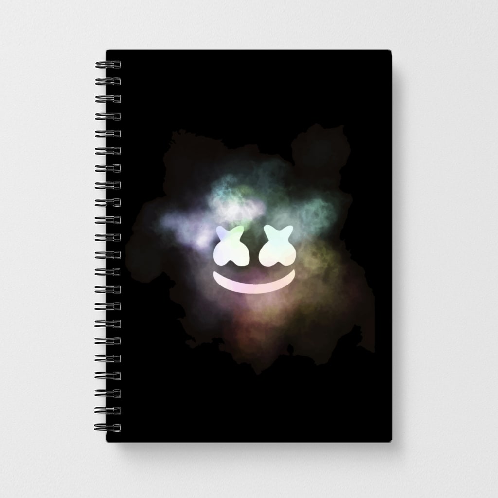 Black Marshmello Smoke Notebook