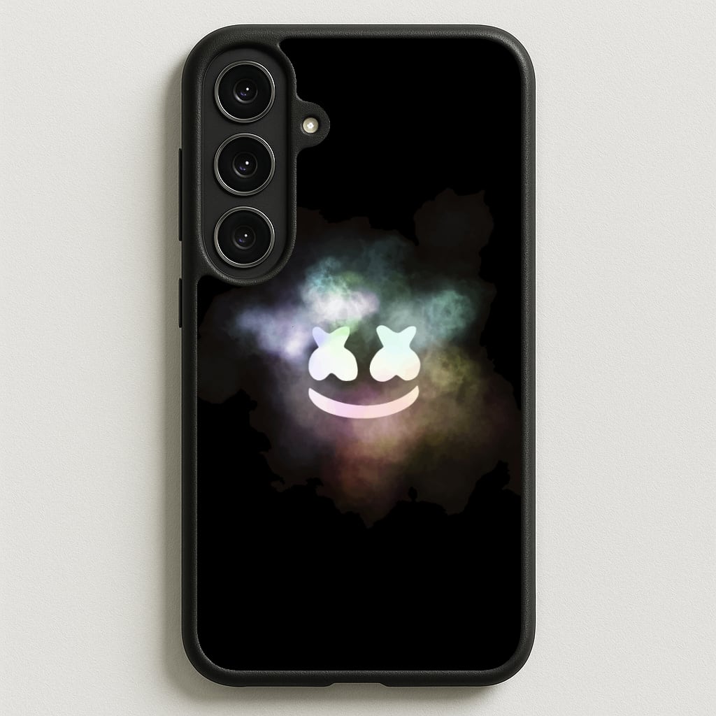Black White Helmet DJ Smoke Phone Case for Galaxy S25FE