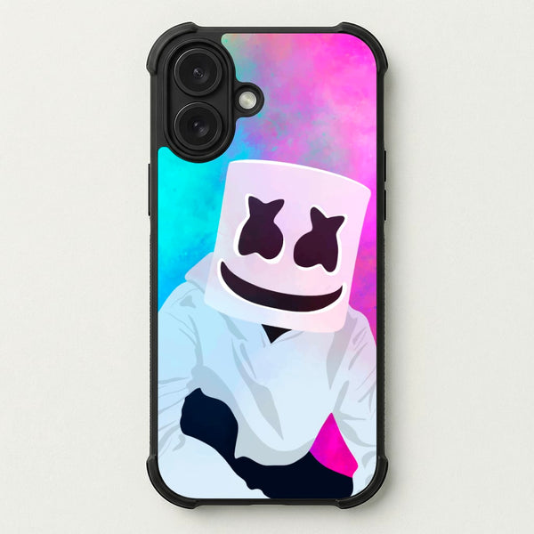 Rainbow White Helmet DJ Phone Case — Bumper case