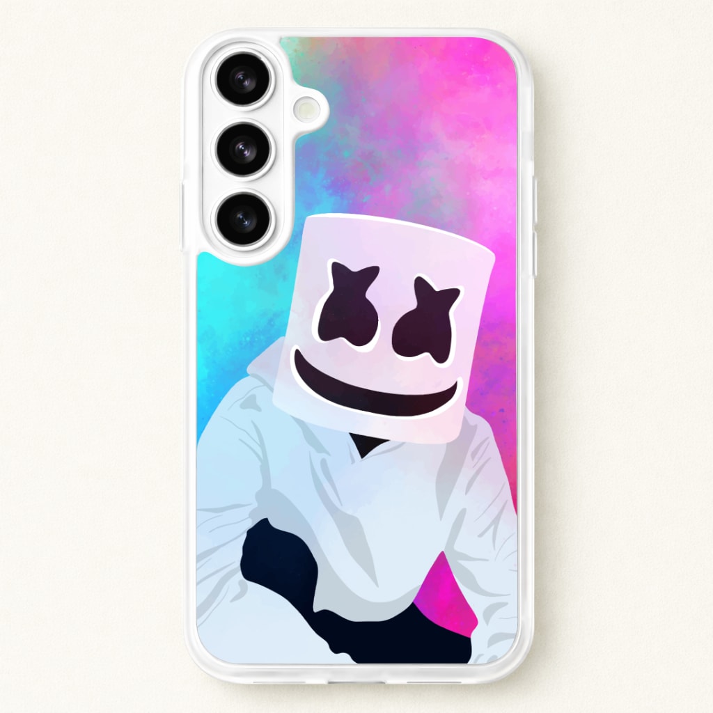 Rainbow White Helmet DJ Phone Case for Galaxy S26 Plus