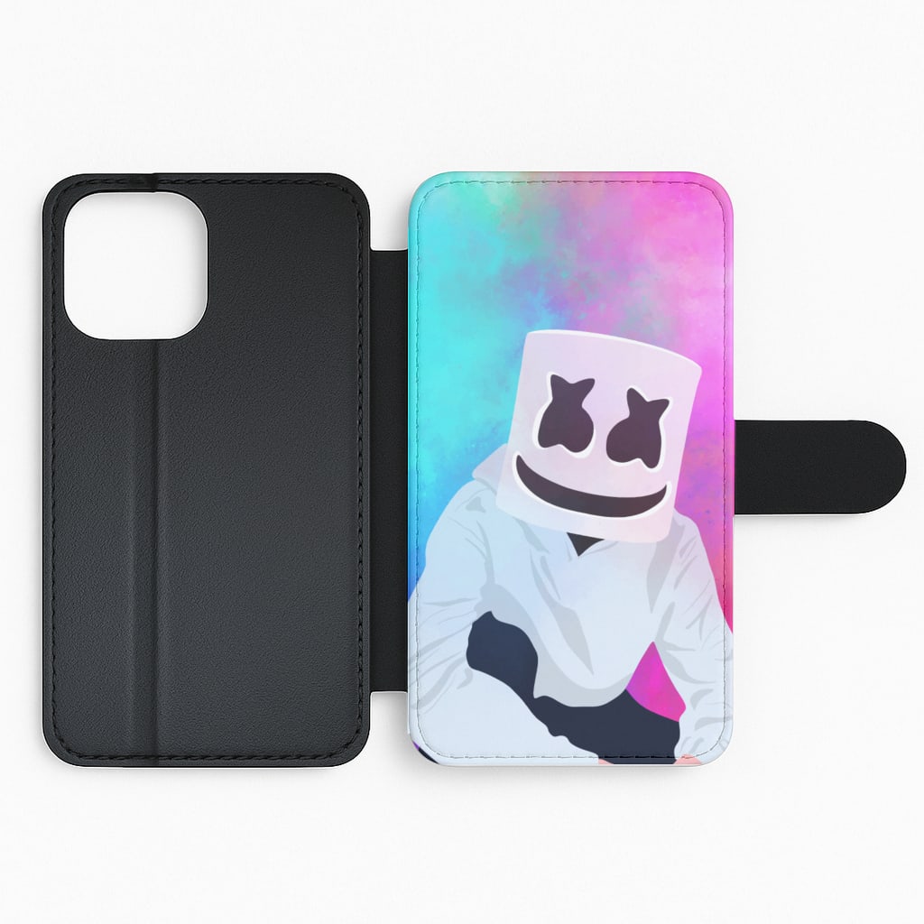 Rainbow White Helmet DJ Flip Phone Case