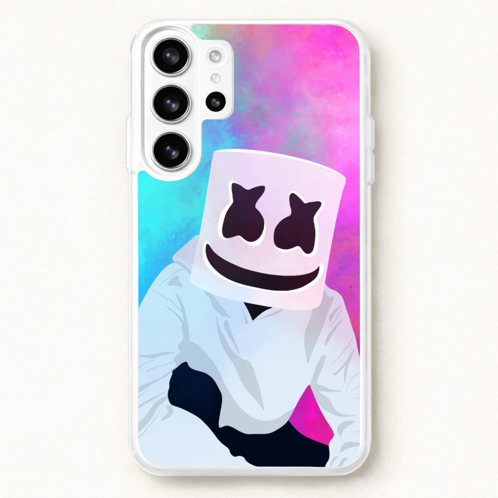 Rainbow White Helmet DJ Phone Case for Galaxy S26 Ultra