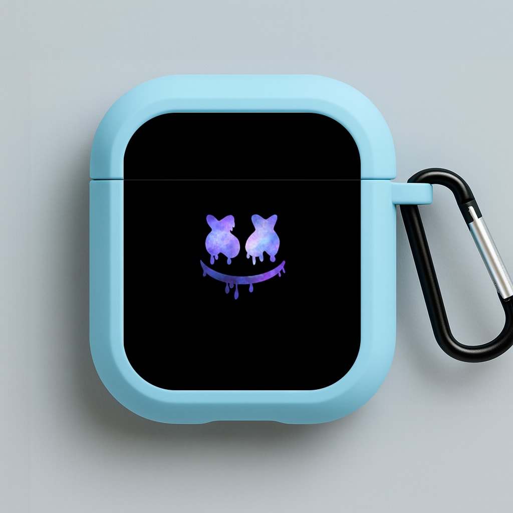 Dripping Features - White Helmet DJ Blue AirPods Case