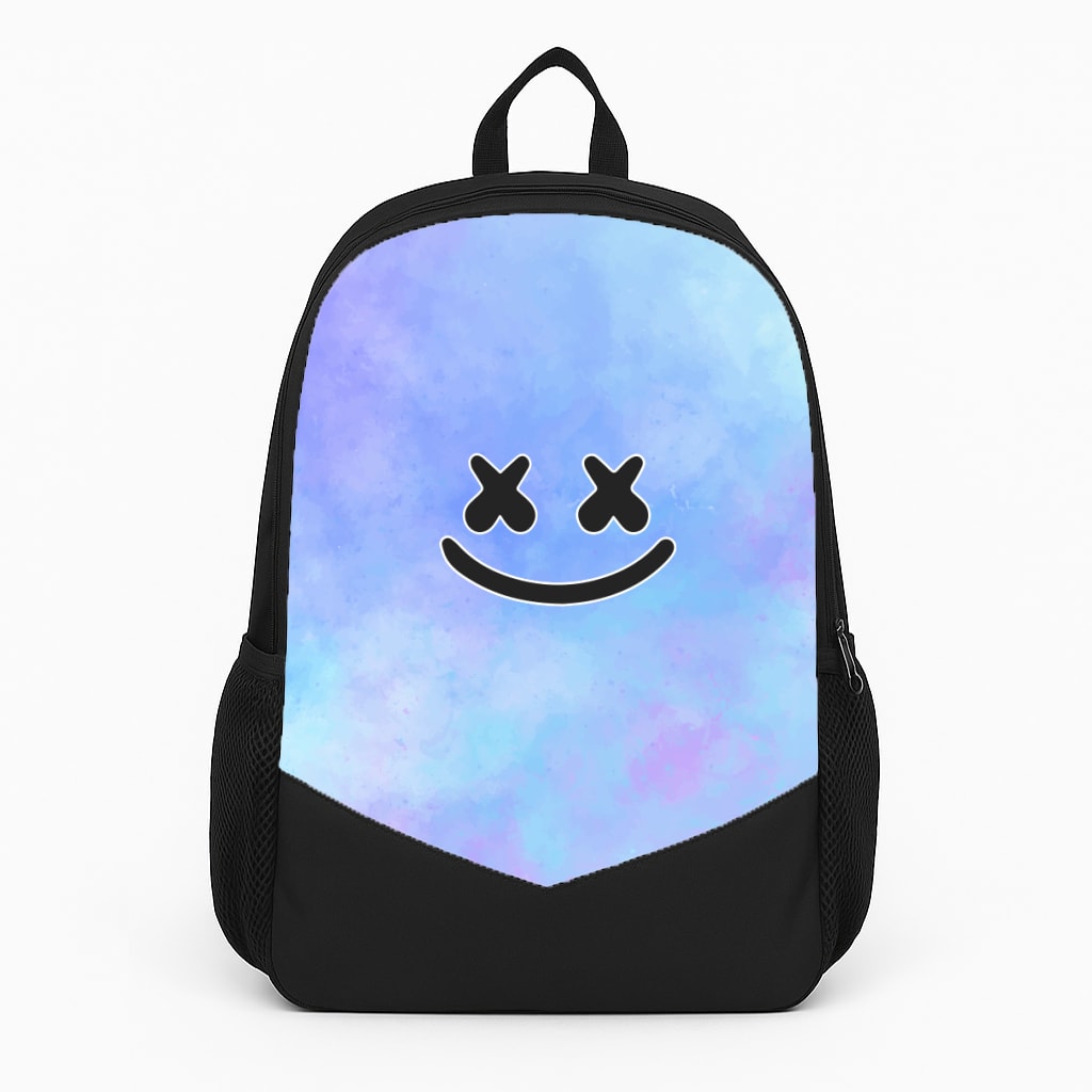 Blue White Helmet DJ Large Backpack