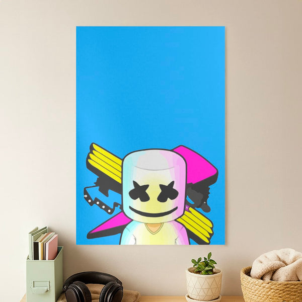 Neon Logo White Helmet DJ Poster