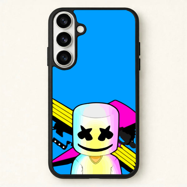 Neon Logo White Helmet DJ Phone Case for Galaxy S26 Plus