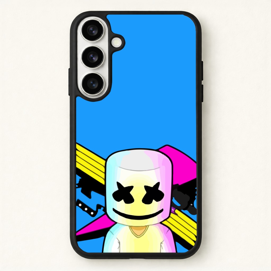 Neon Logo White Helmet DJ Phone Case for Galaxy S26