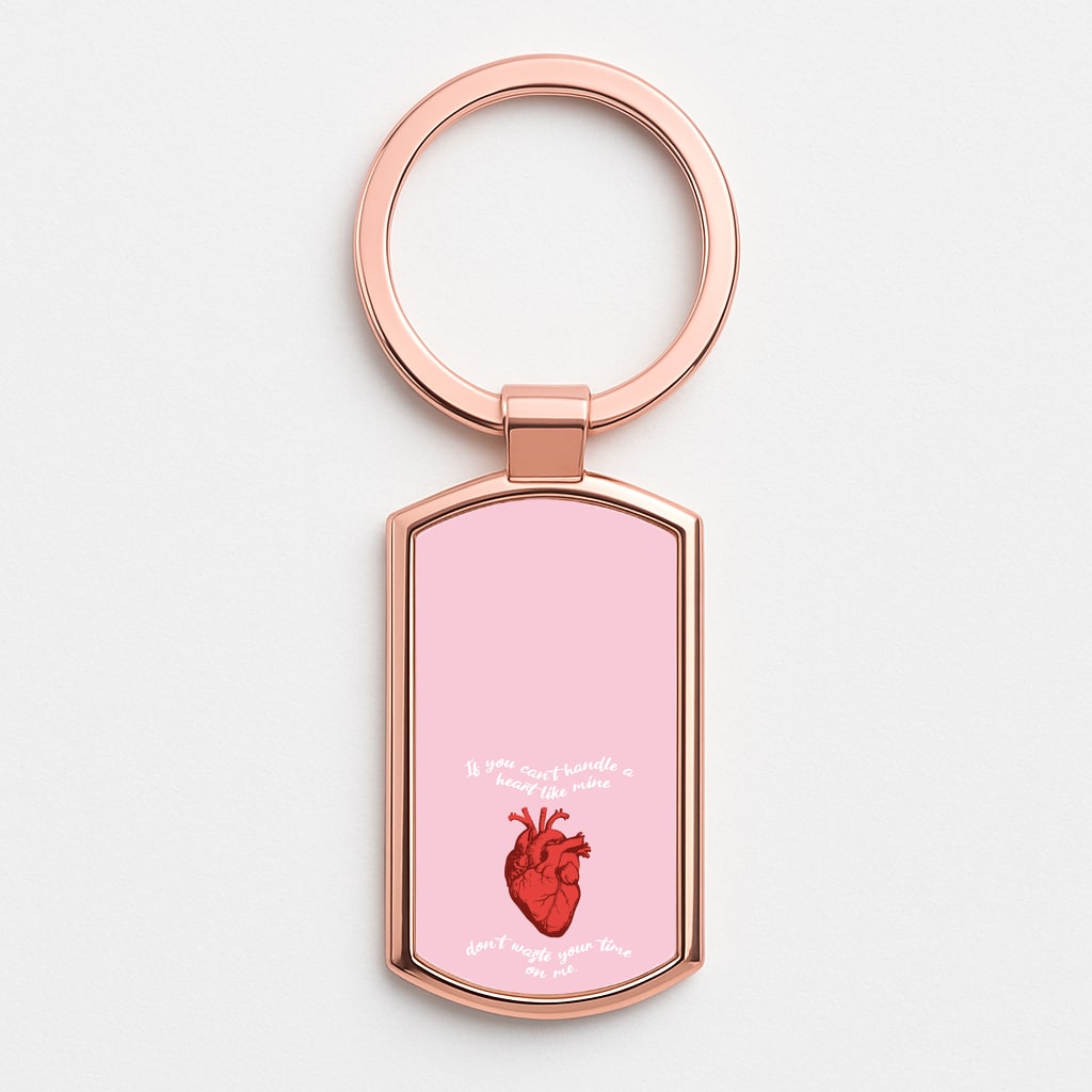 Don't Waste Your Time On Me Rose Gold Keyring