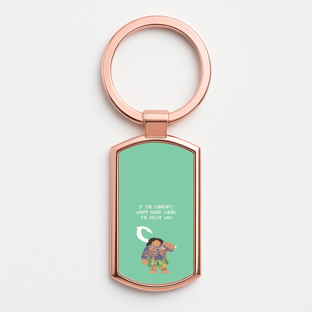 If The Current's Warm Rose Gold Keyring