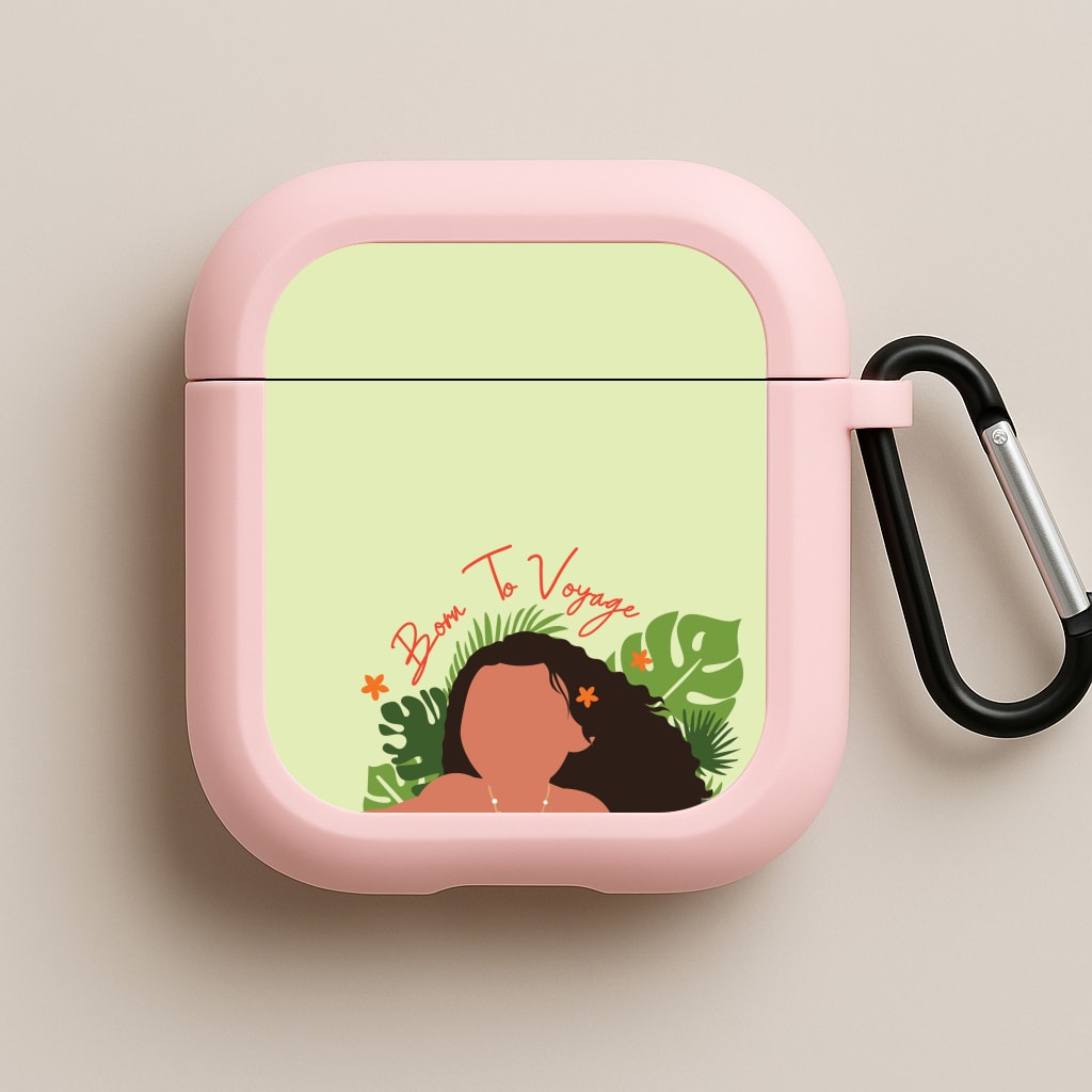 Born To Voyage Pink AirPods Case