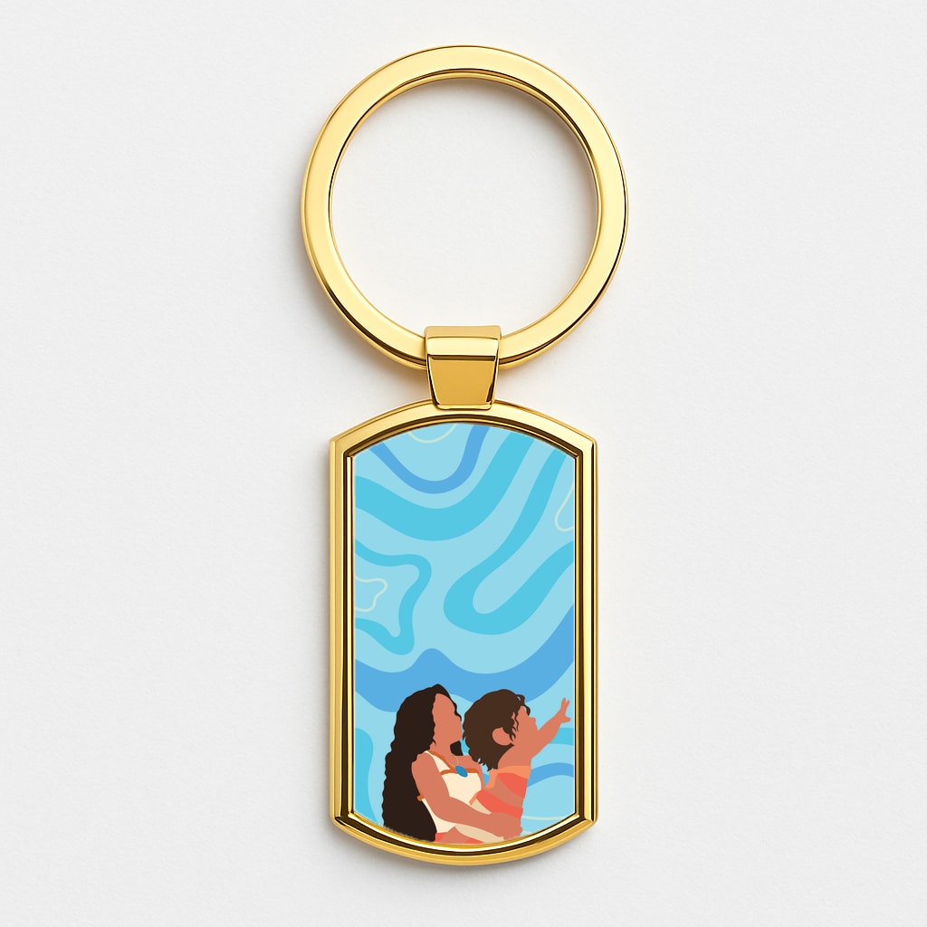 Reach Out Gold Keyring