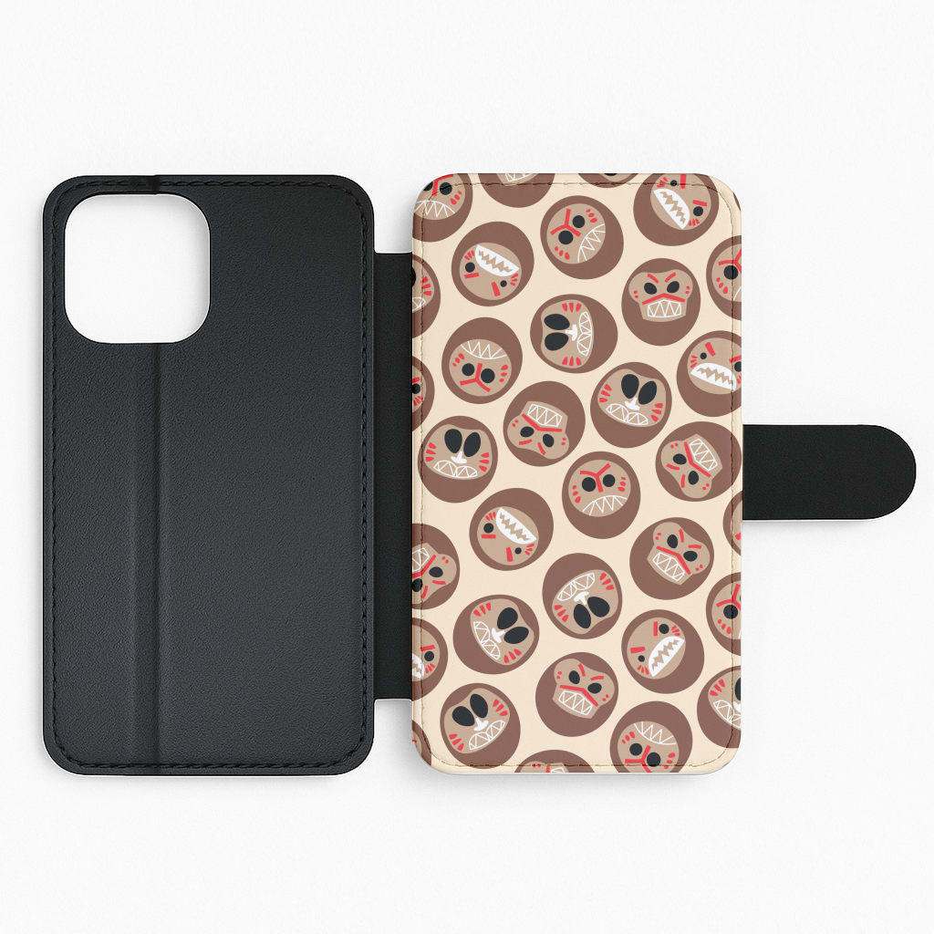 Mask Face Flip Phone Case